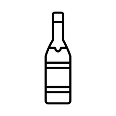 champagne bottle icon, line style