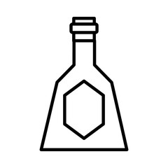 bottle of whisky icon, line style