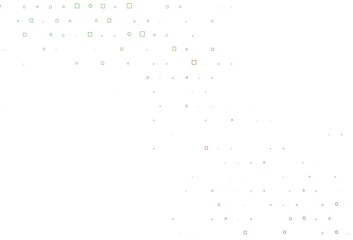 Light Green, Red vector cover with circles, cubes.