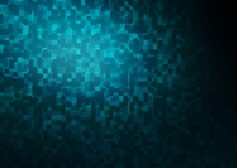 Light BLUE vector template with crystals, rectangles.