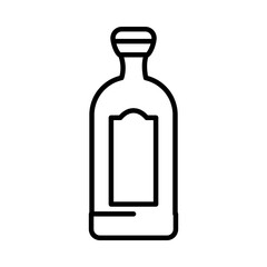 bottle of tequila icon, line style