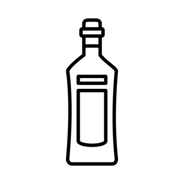 vodka bottle icon, line style
