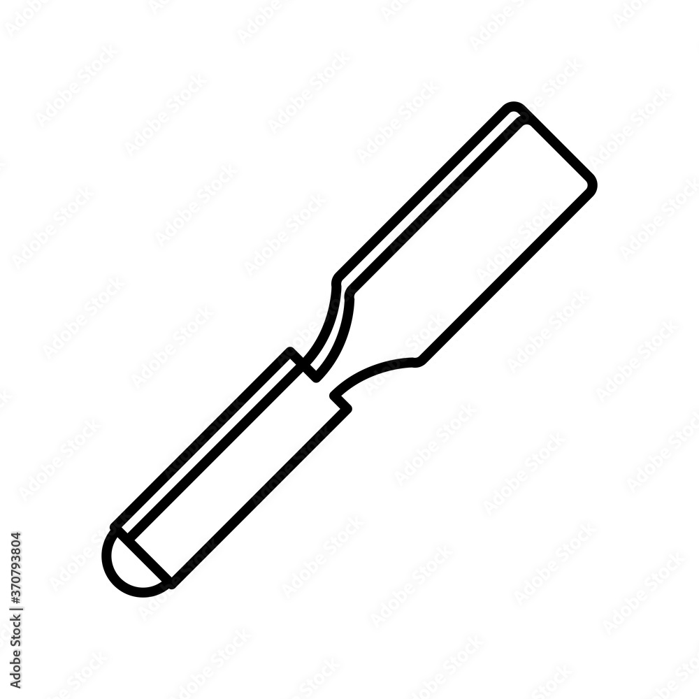 Aufkleber chisel tool line style icon