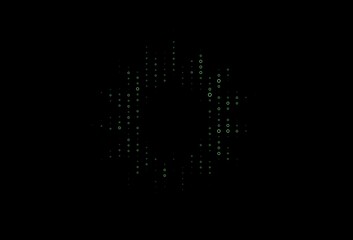 Dark Green vector template in hexagonal style.