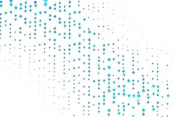 Light Blue, Green vector template with poker symbols.