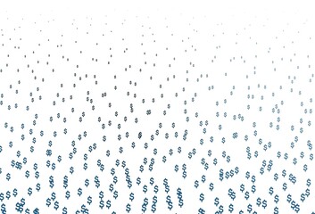 Dark BLUE vector pattern with Dollar.