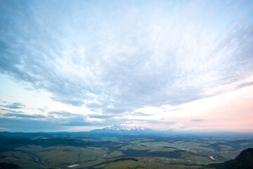 Naklejka premium view from Sokolica at sunrise