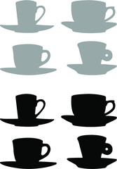 set of coffee cups