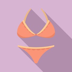 Piece swimsuit icon. Flat illustration of piece swimsuit vector icon for web design