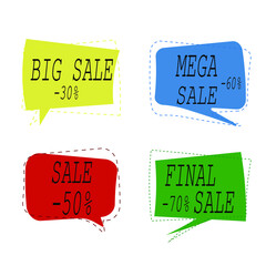 Vector banners set. Sale banners for promotion. Promotions background