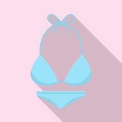 Figure swimsuit icon. Flat illustration of figure swimsuit vector icon for web design
