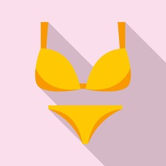 Obraz na płótnie Canvas Summer swimsuit icon. Flat illustration of summer swimsuit vector icon for web design