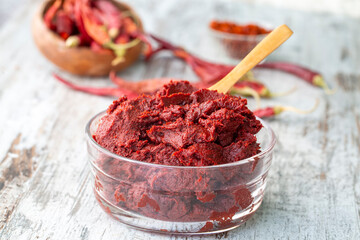 Turkish red pepper paste (biber salcasi)