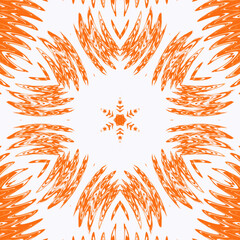 Naklejka premium Decorative ornament with mandala decoration. symmetric pattern