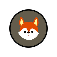  Emblem with a chancellery face. Vector graphics. Isolated illustration