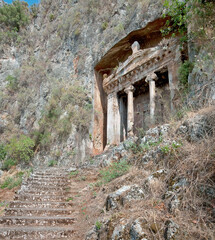 The Tomb of Amyntas, also known as the Fethiye Tomb is an ancient tomb built in the city of Fethiye...