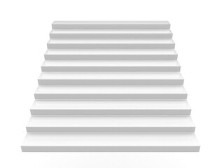 3d stairs on white background