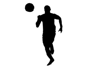 Fototapeta na wymiar soccer player silhouette