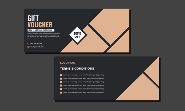 modern professional awesome vector gift voucher, coupons, holiday gift cards, and certificates design template 
