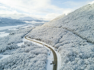 Aerial Views from Ushuaia, Tierra del Fuego known as 