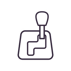 car gear lever line style icon vector design