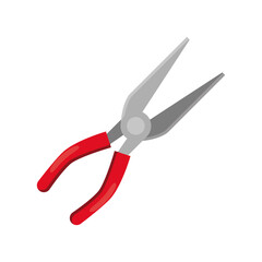neddle nose pliers tool flat style icon