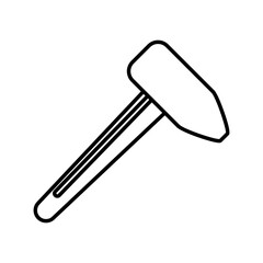construction gavel tool line style icon
