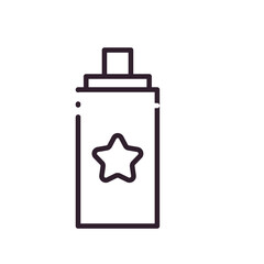 party spray bottle line style icon vector design
