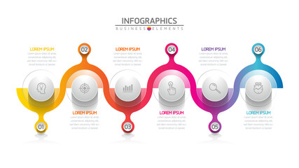 Vector elements for infographic. presentation and chart. steps or processes. 
options number workflow template design.5 step. 