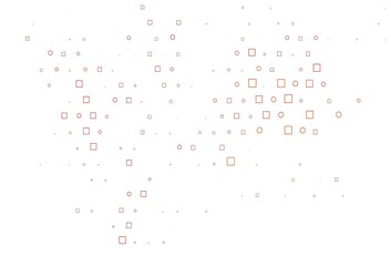 Light Orange vector layout with circle spots, cubes.