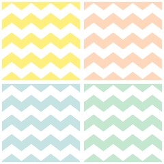 Tile chevron vector pattern with pastel and white zig zag background