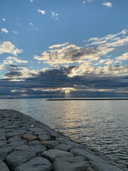 sunset over the sea