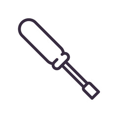screwdriver line style icon vector design