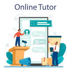 Rhetoric or elocution school class online service or platform. Voice