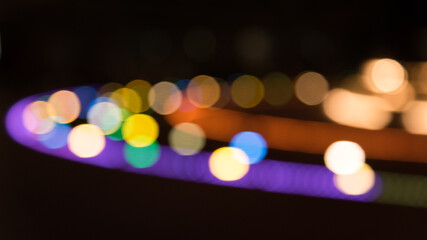 colorful  blur neon lights on a dark background


