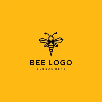 bee logo and icon vector illustration design template.