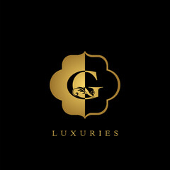 Golden Luxury Initial Letter G Logo vector design for luxuries business identity.