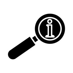magnifying glass with internet symbol silhouette style icon
