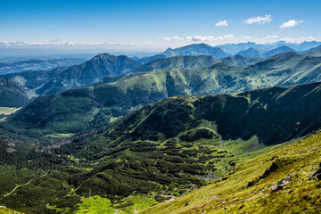 Tatras mountains from Volovec peak, Western Tatras, Slovakia