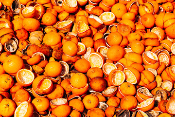 Full frame shot of orange peels