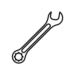 wrench tool style line icon