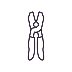 pliers line style icon vector design