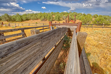Fototapeta na wymiar Forgotten Corral in Prescott National Forest Arizona.
