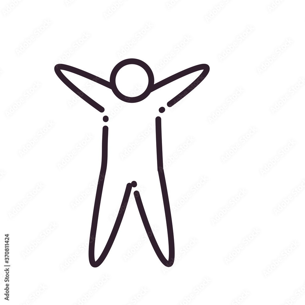 Poster avatar line style icon vector design