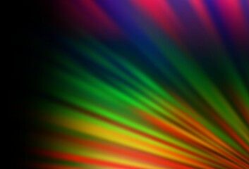 Obraz premium Dark Multicolor, Rainbow vector backdrop with long lines.