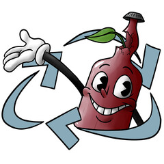 Logotipo con tema de reciclaje a color