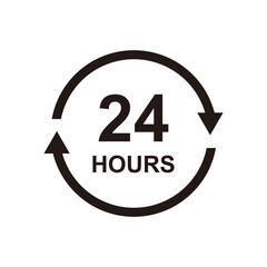 24hours icon vector illustration sign