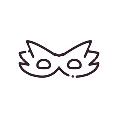 party mask line style icon vector design