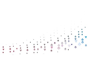 Light Blue, Red vector cover with symbols of gamble.