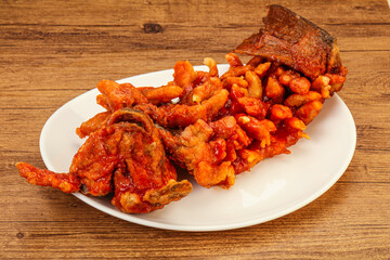 Chinese cuisine squirrel fish with sauce